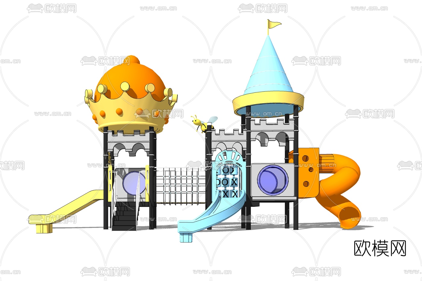 现代儿童游乐设备免费su模型下载