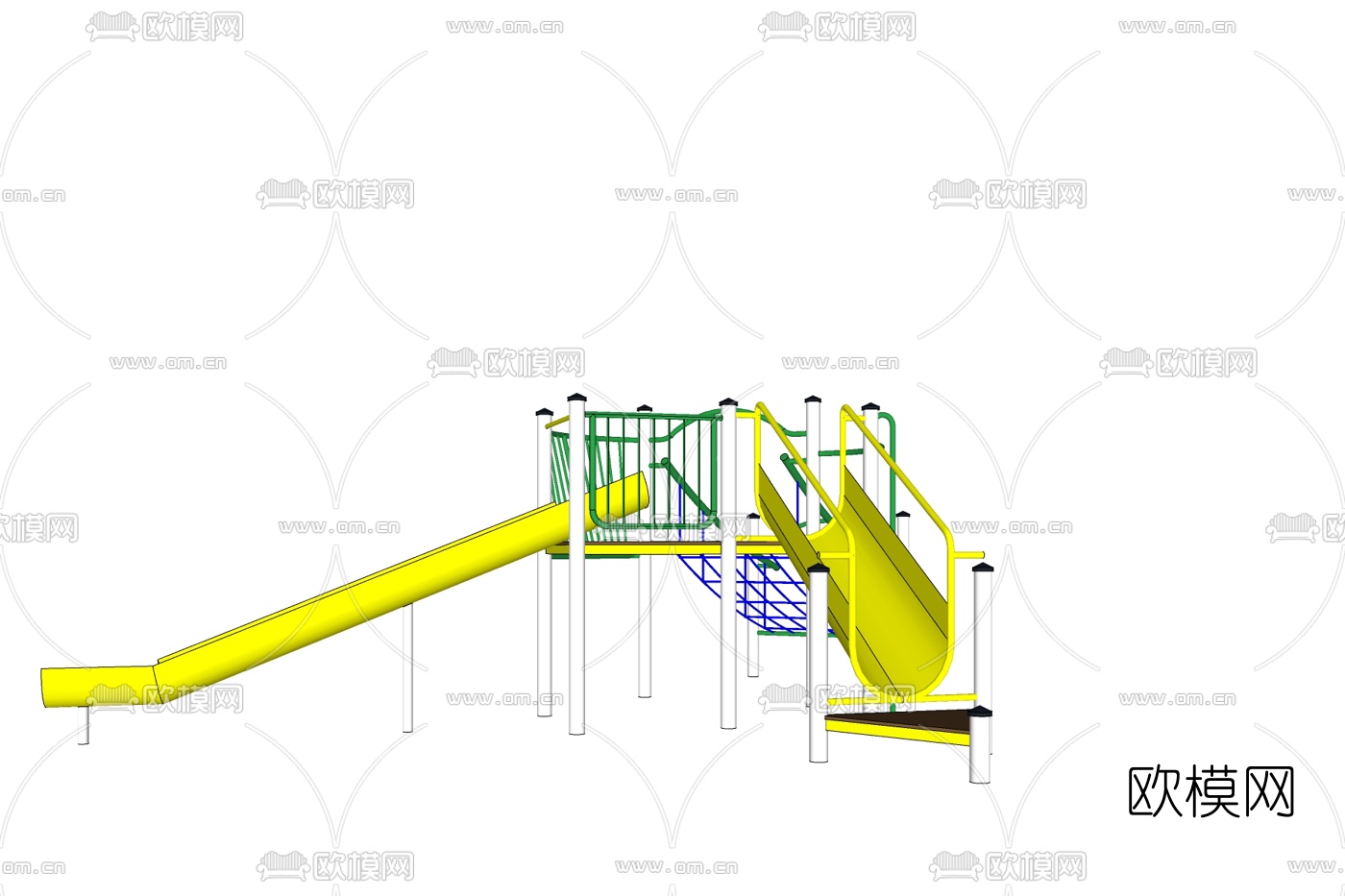 现代儿童游乐设备免费su模型下载