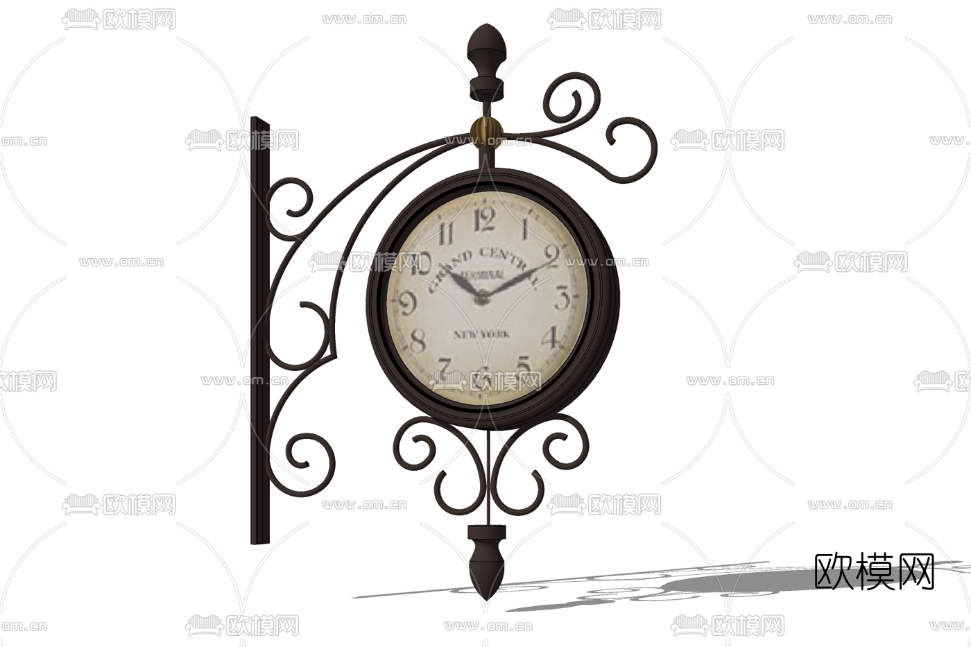工业风挂钟免费su模型下载