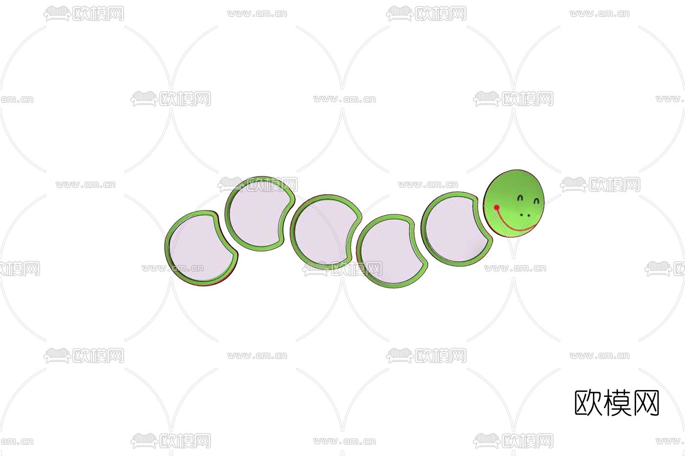 现代毛毛虫装饰镜免费su模型下载