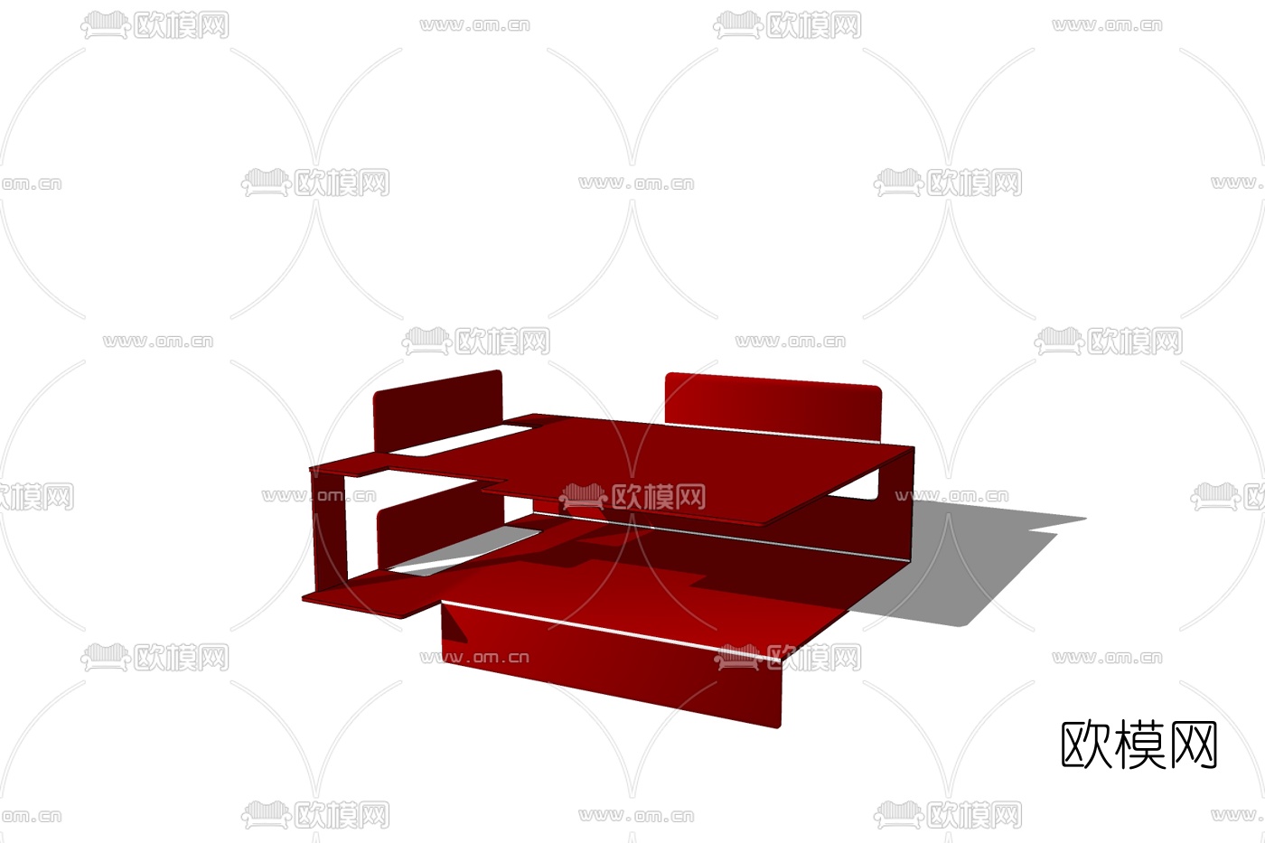 现代办公文件夹免费su模型下载