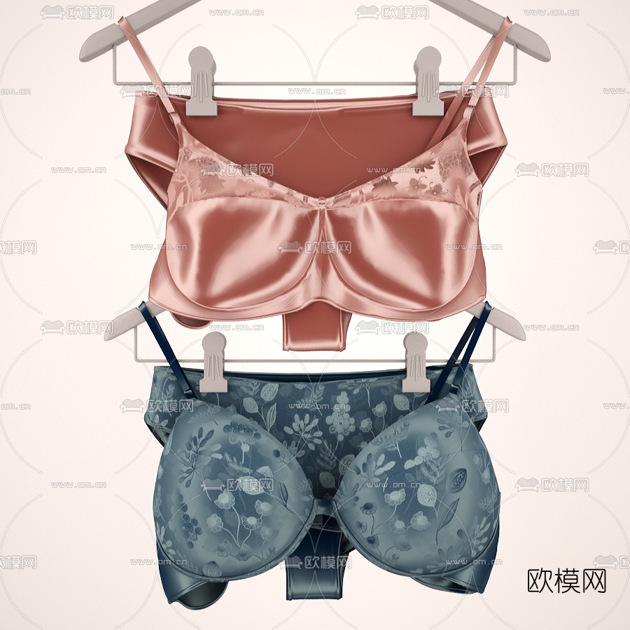 现代女士睡裙内衣3d模型下载（渲染图2）