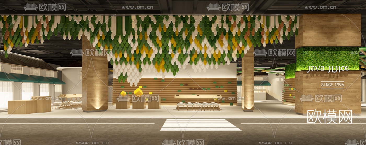 现代商场店铺3d模型