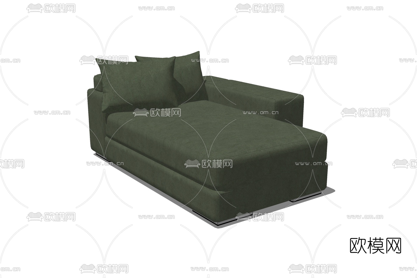 现代贵妃椅免费su模型下载