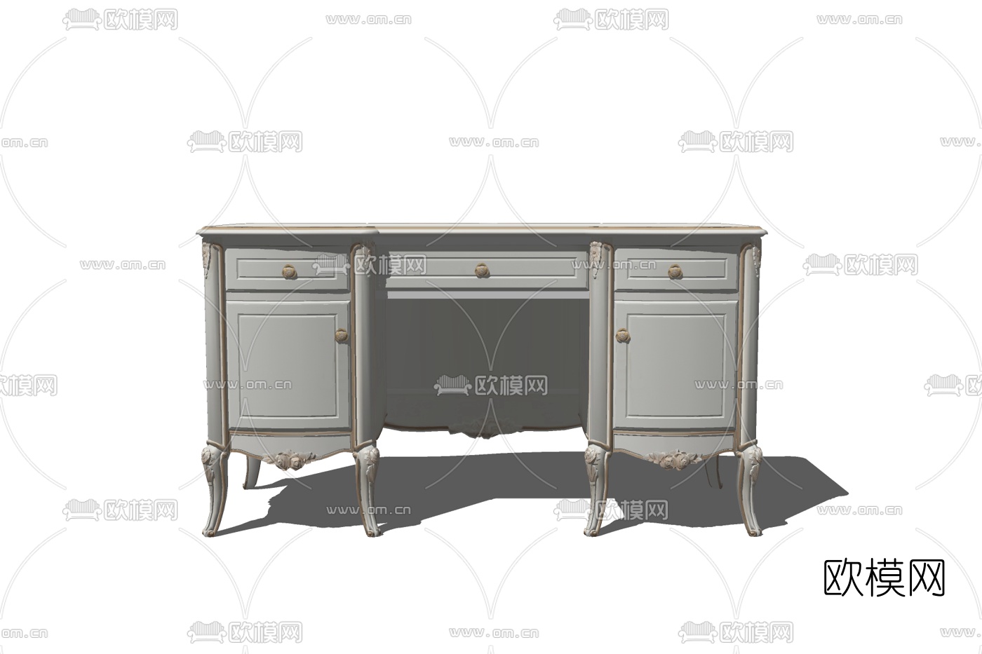 欧式书桌免费su模型下载