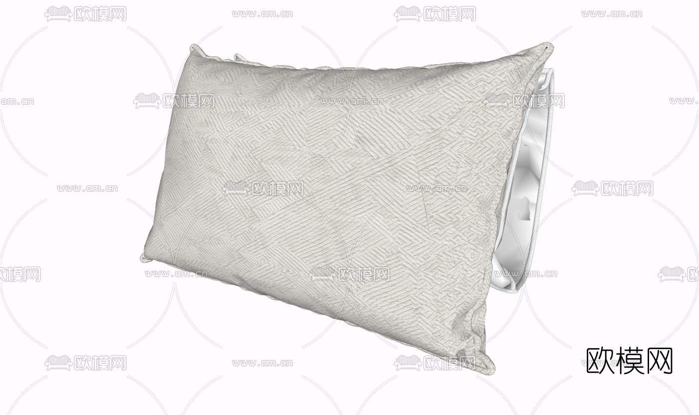 现代布艺枕头免费su模型下载