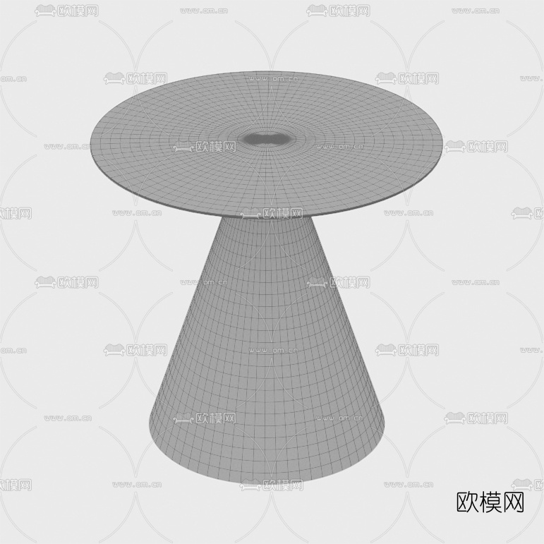 工业风圆几边几免费3d模型
