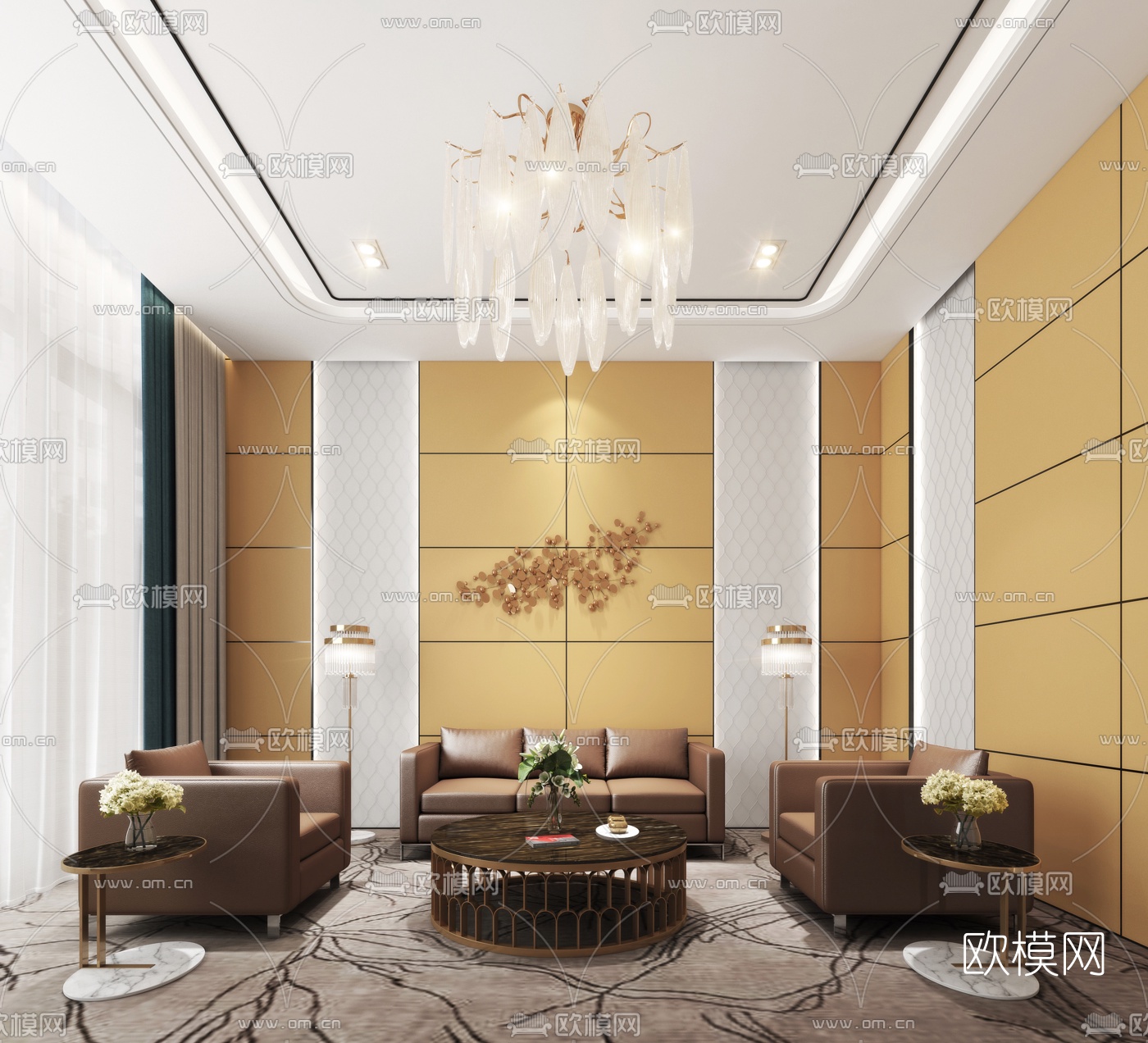 PUMI Design 现代售楼处VIP室3d模型下载