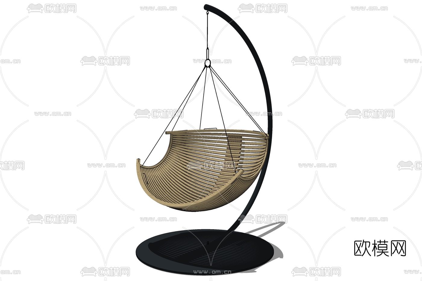 现代吊椅免费su模型下载