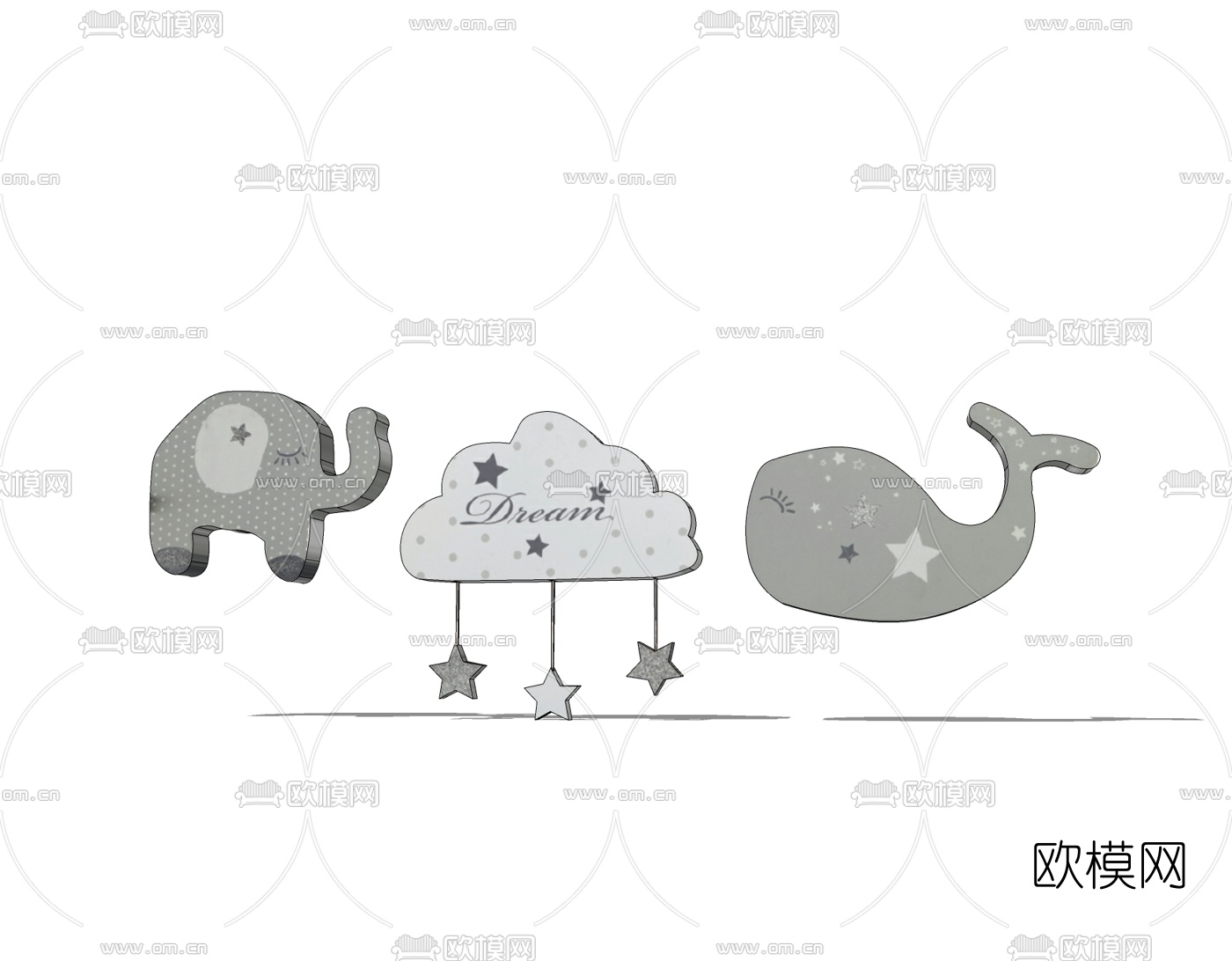 现代儿童挂件免费su模型下载