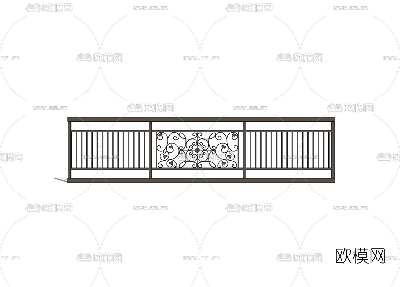 欧式铁艺护栏免费su模型下载
