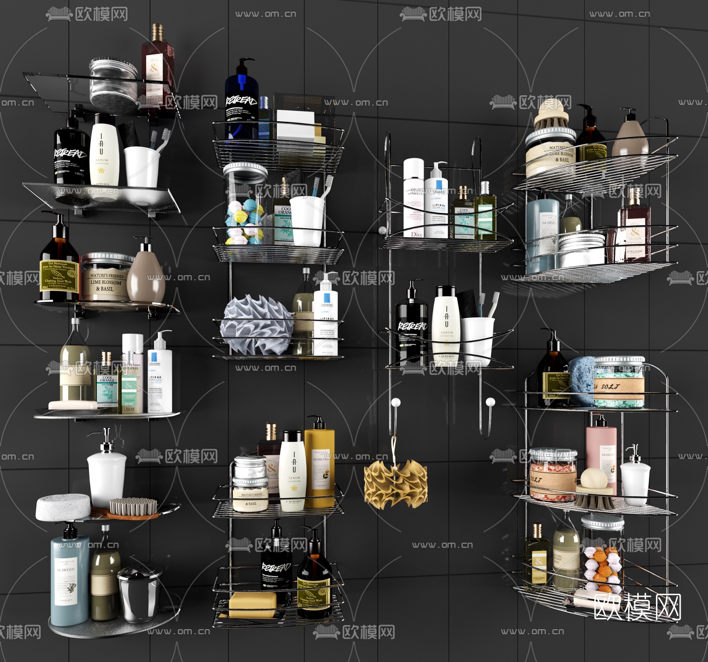 现代卫浴架洗涤日用3d模型下载