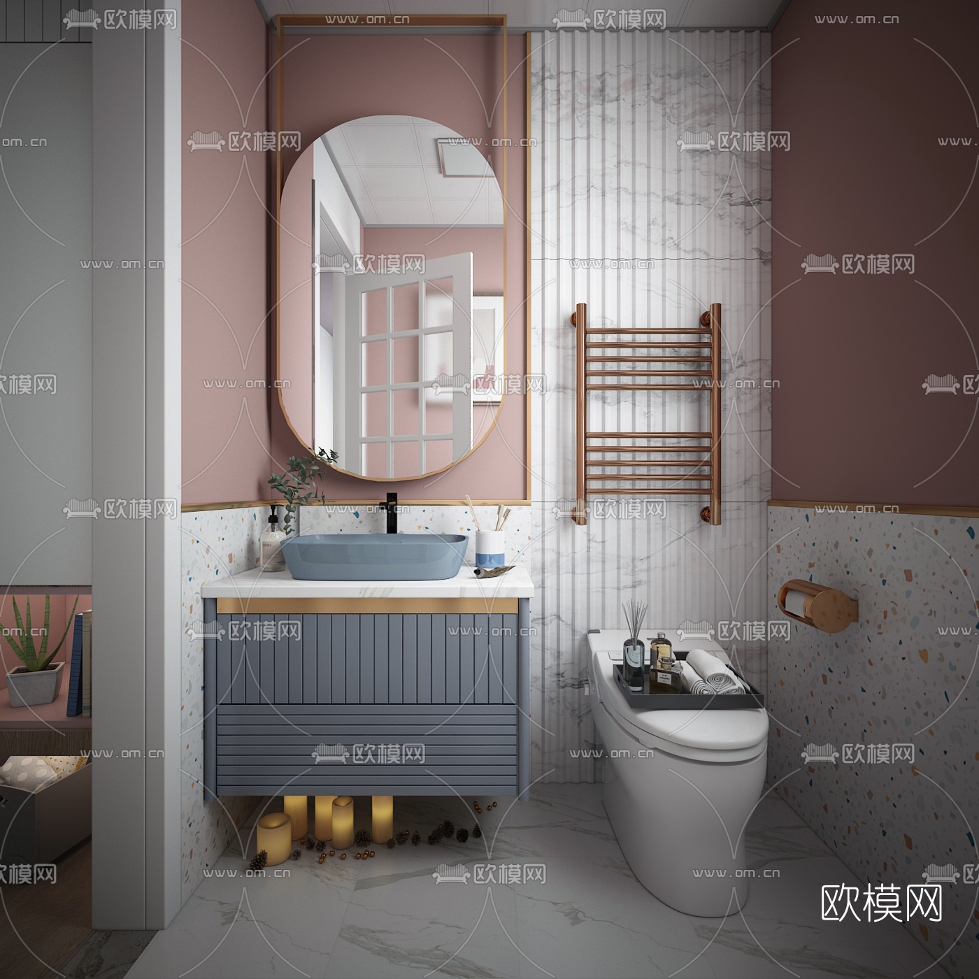 北欧简约卫生间3d模型