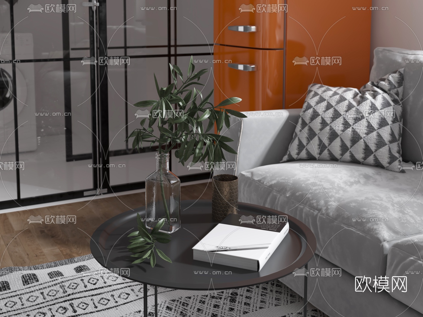 北欧公寓客厅餐厅3d模型