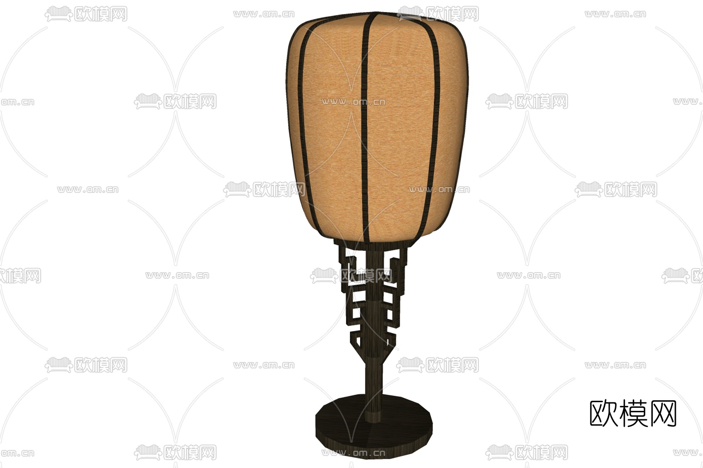 新中式台灯免费su模型下载