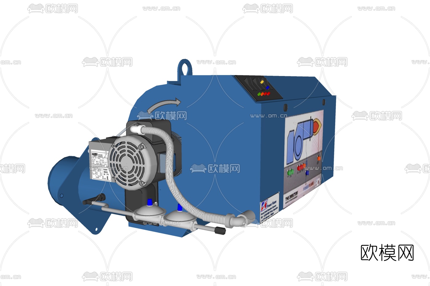 工业风机械操作台免费su模型下载