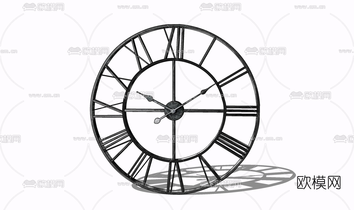 工业风时钟免费su模型下载