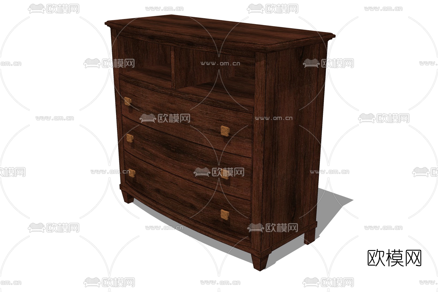 欧式边柜免费su模型下载