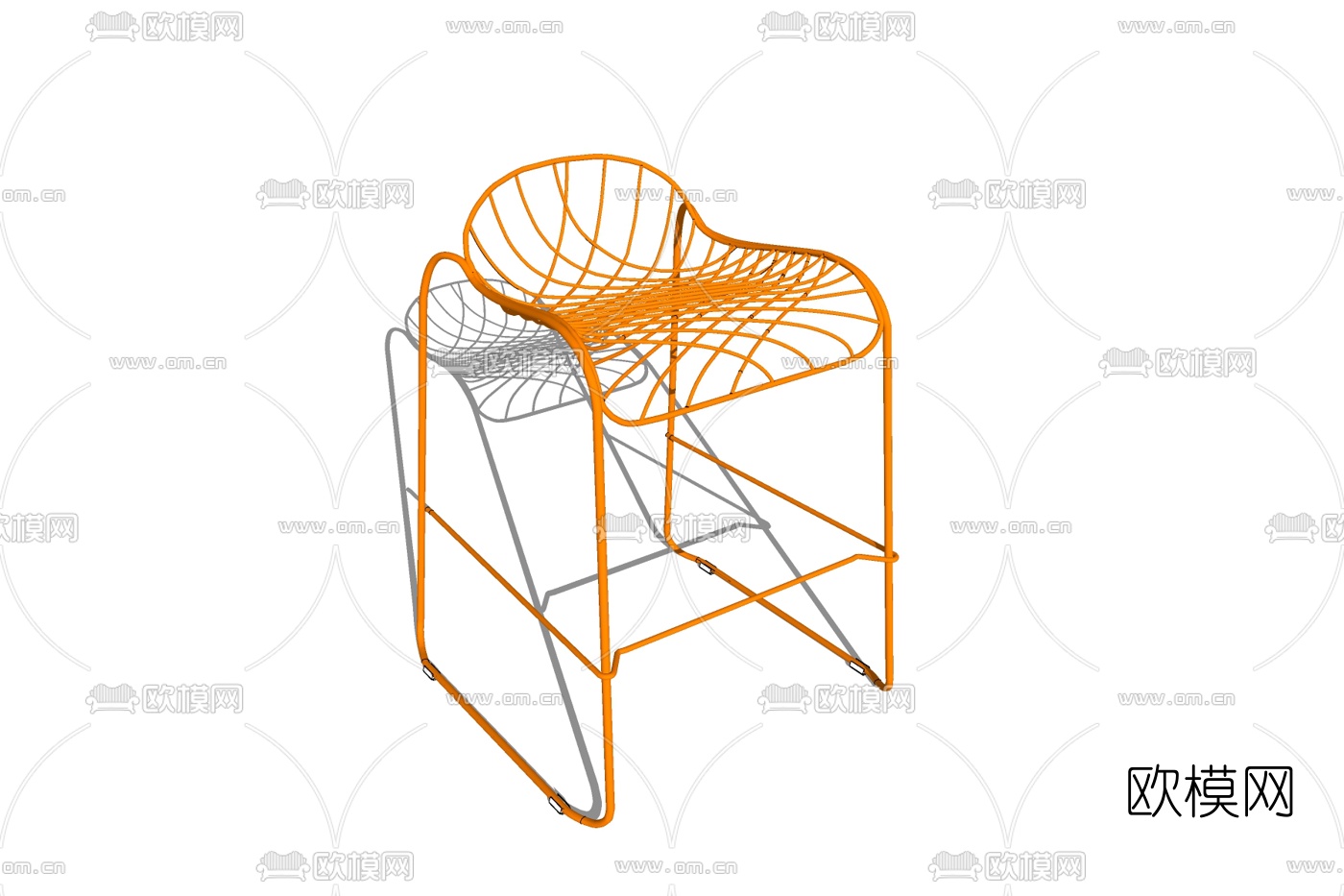 现代单椅su模型下载