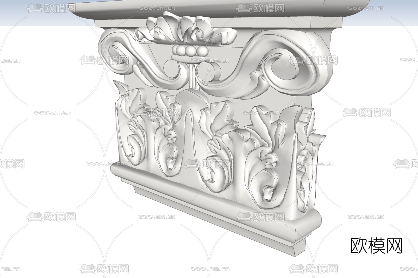 欧式石膏雕花免费su模型下载