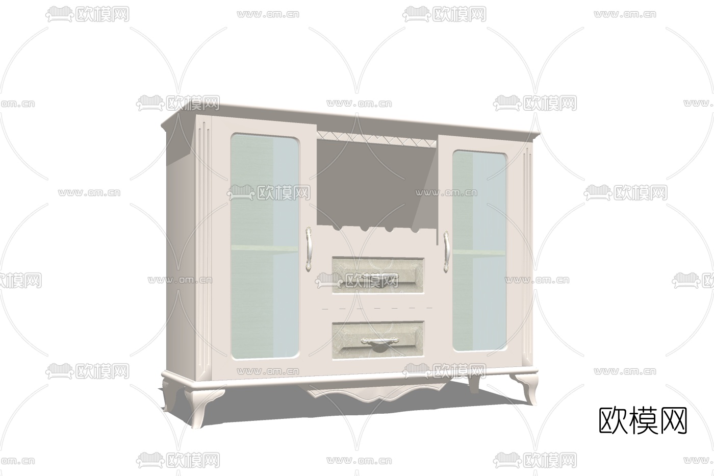 简欧酒柜免费su模型下载