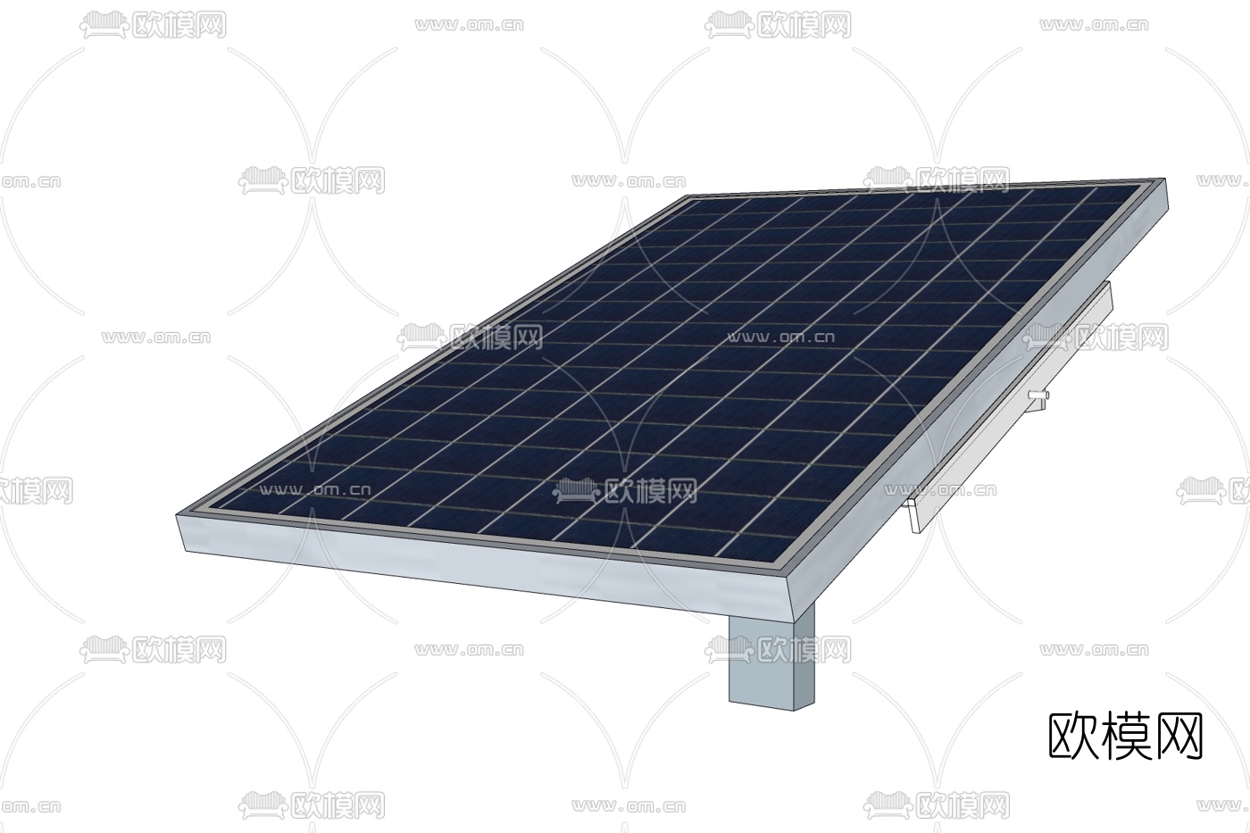 现代太阳能板免费su模型下载