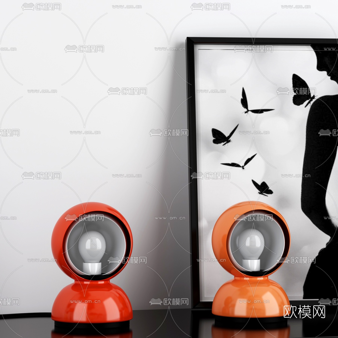 北欧网红台灯3d模型下载