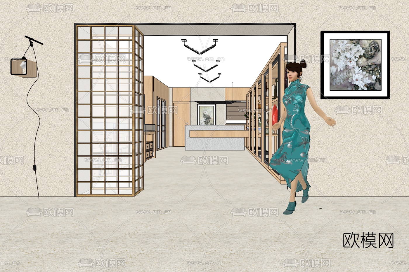 现代服饰专卖店免费su模型