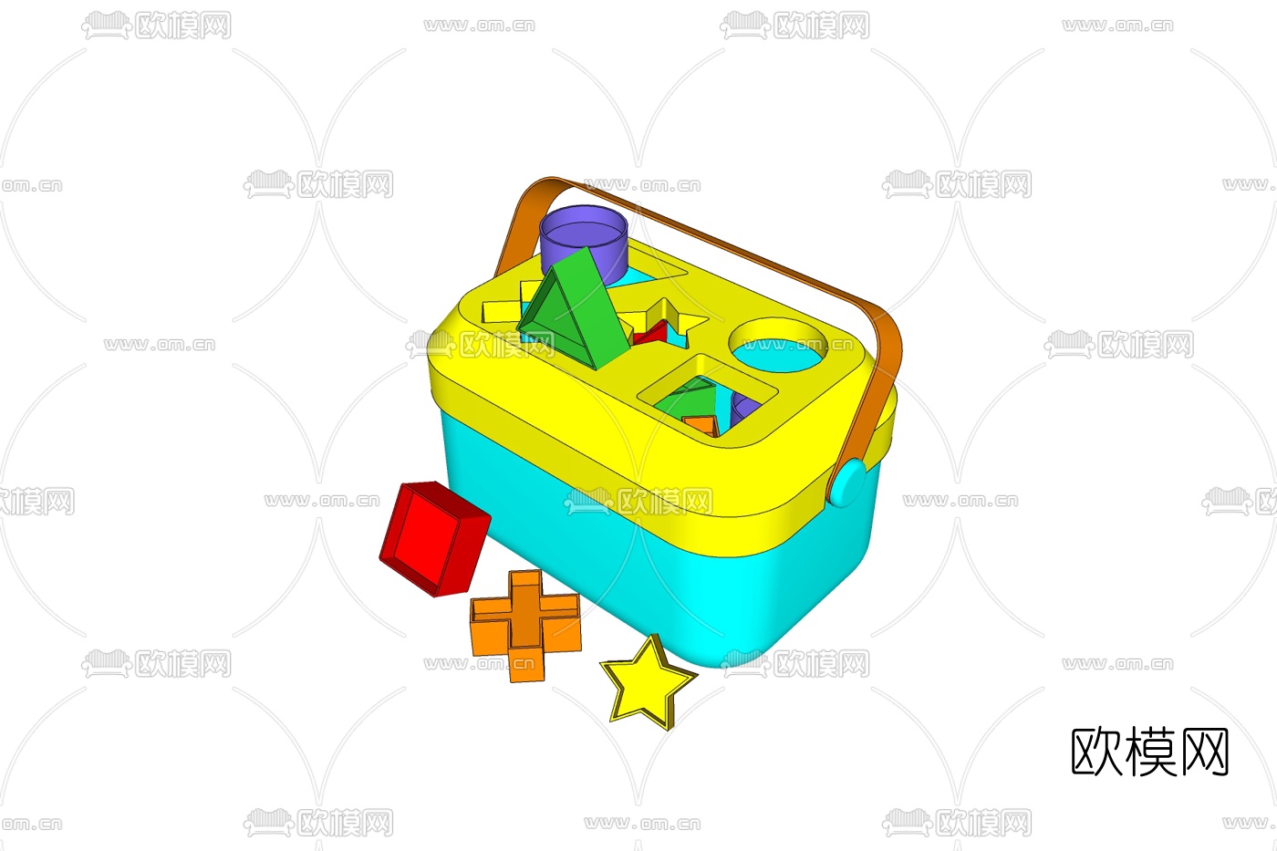现代儿童行李箱免费su模型下载