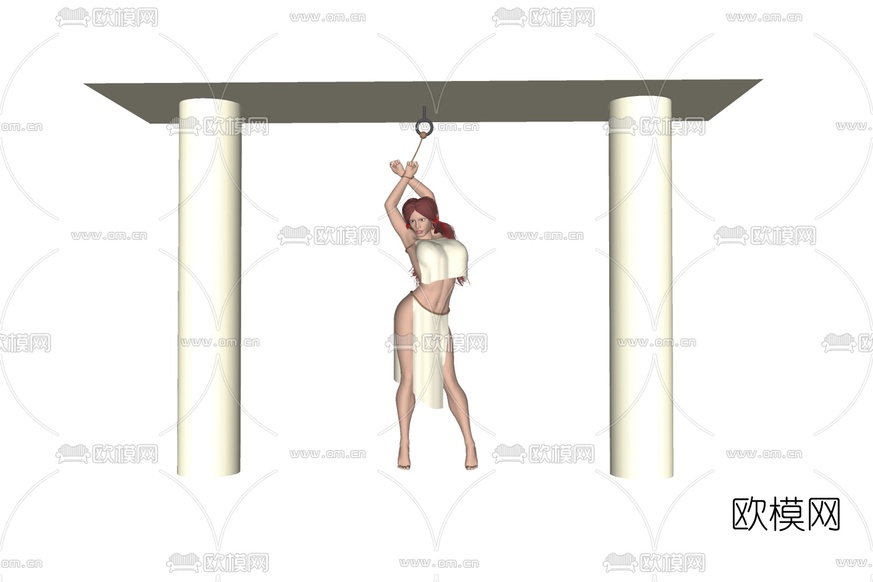 现代站姿女人免费su模型下载