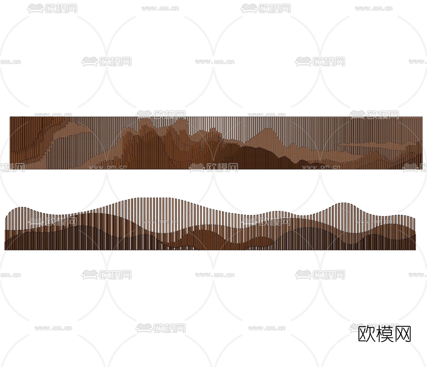 中式景观墙园艺小品免费su模型下载