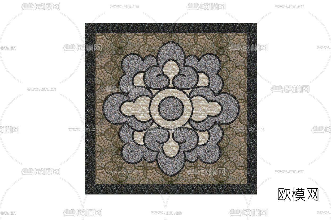 中式地毯免费su模型下载