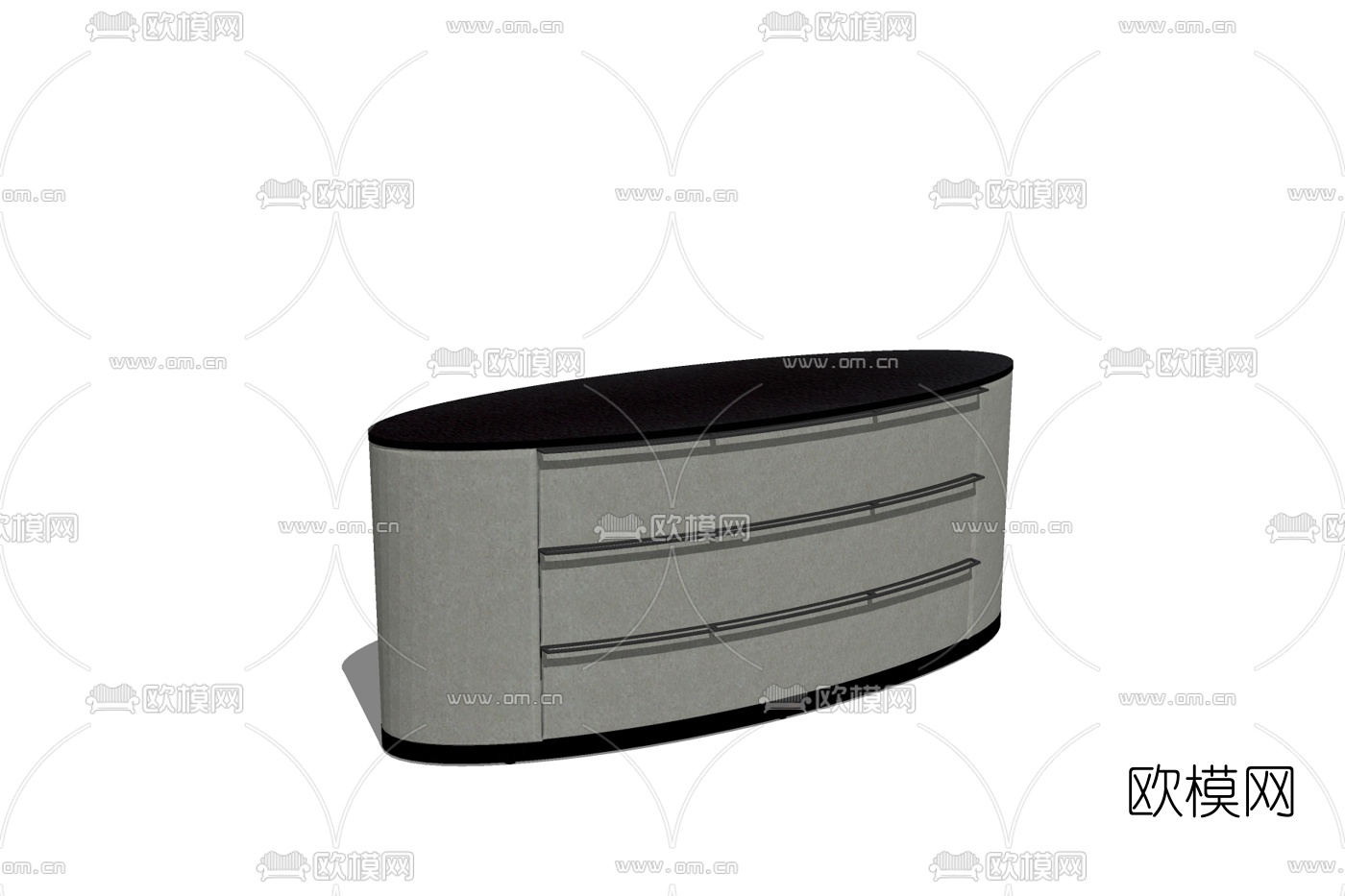 现代接待台免费su模型下载