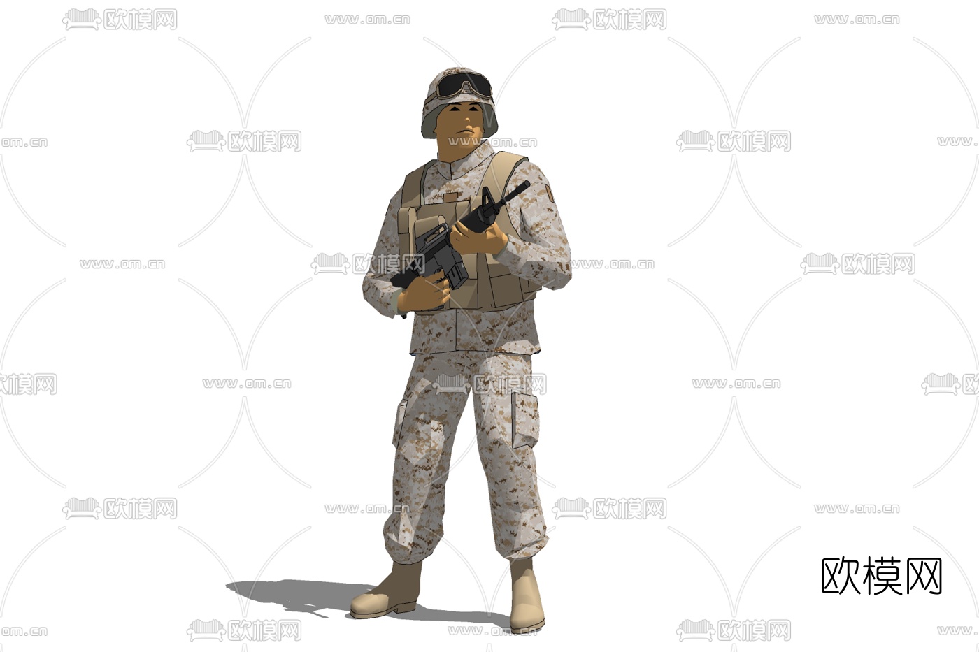 现代军人免费su模型下载