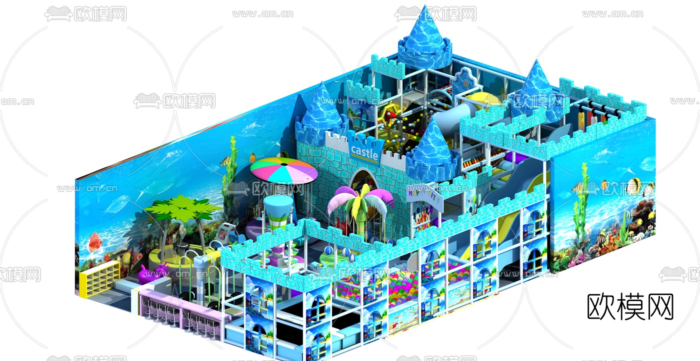 现代儿童乐园3d模型