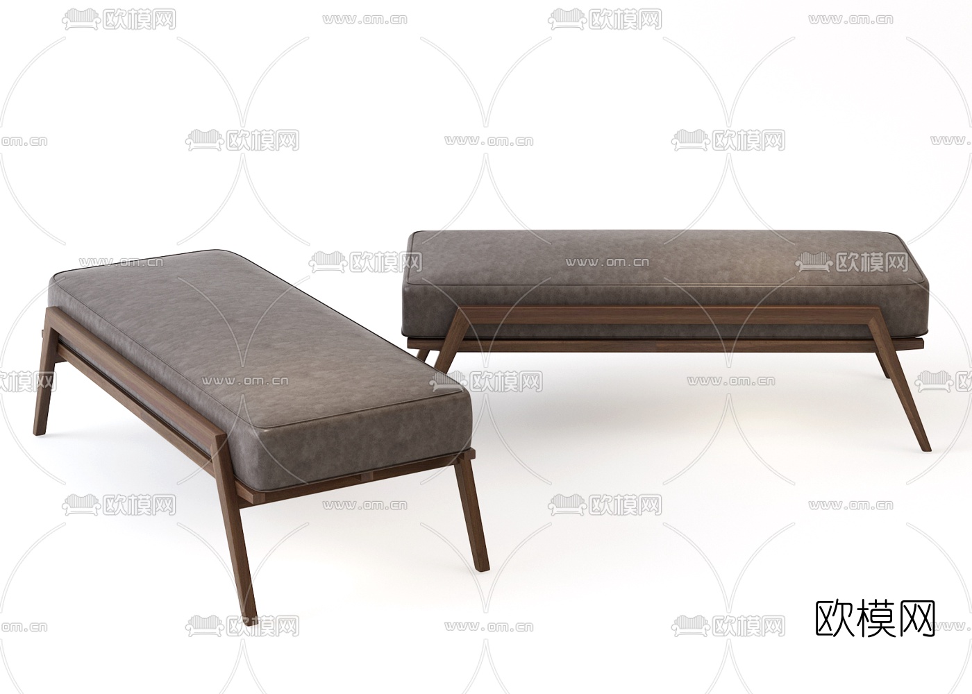 北欧布艺凳子3d模型下载