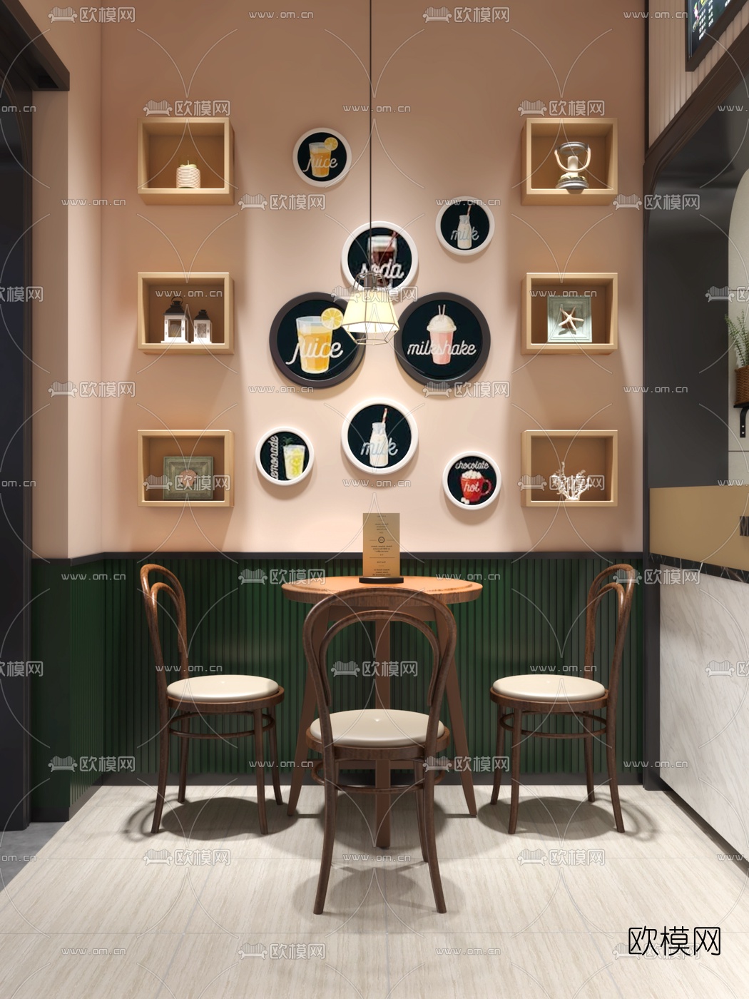 北欧奶茶店3d模型