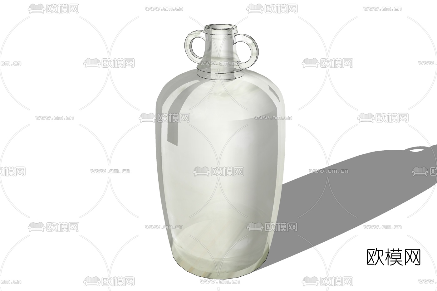 现代玻璃酒罐免费su模型