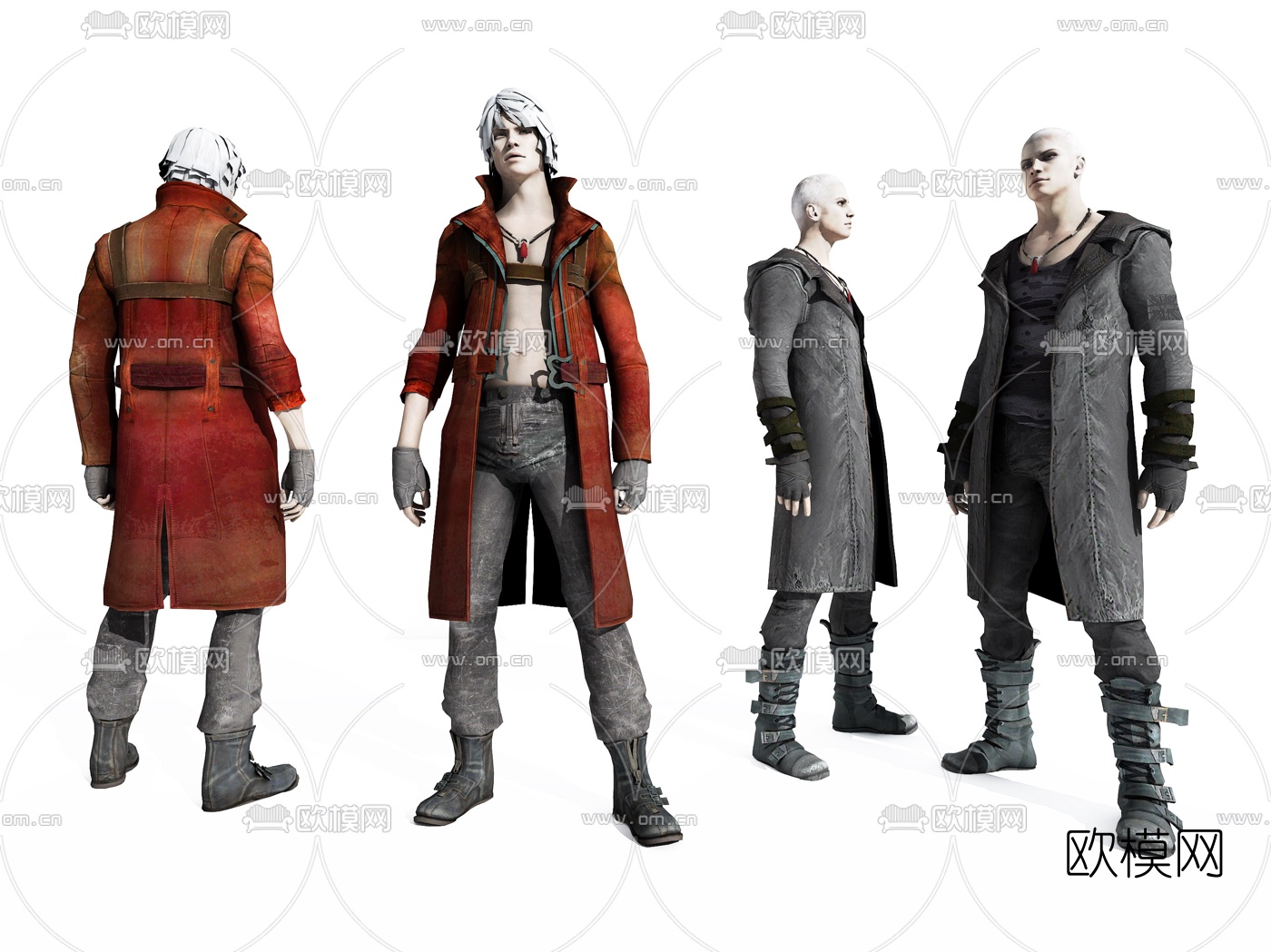 现代站姿男人3d模型下载