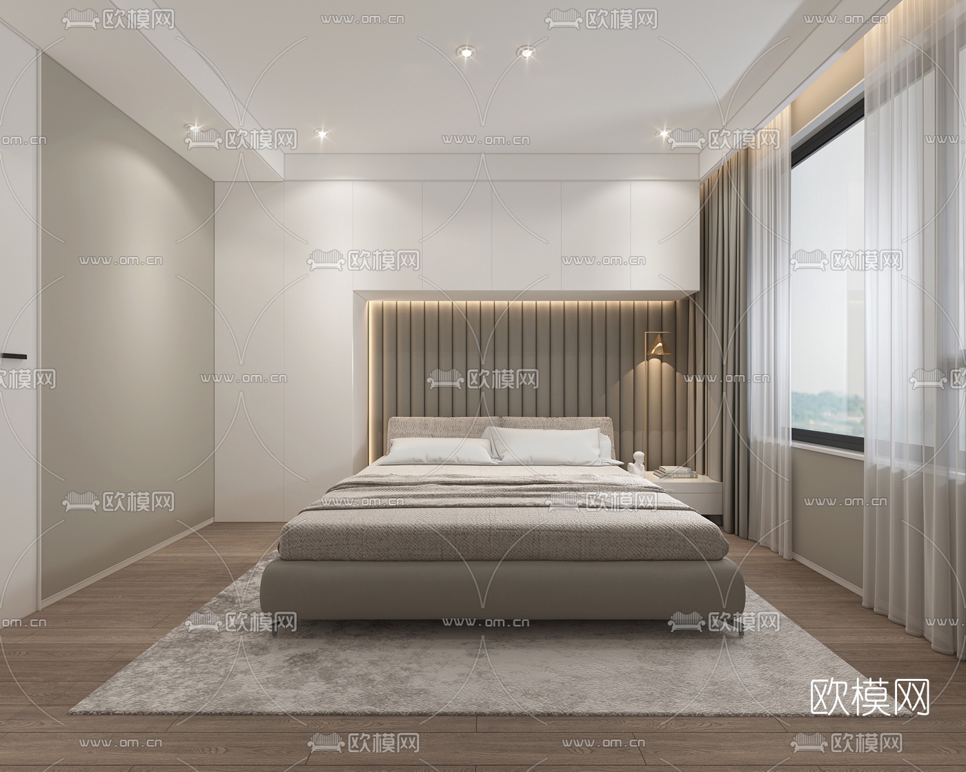现代简约卧室免费3d模型