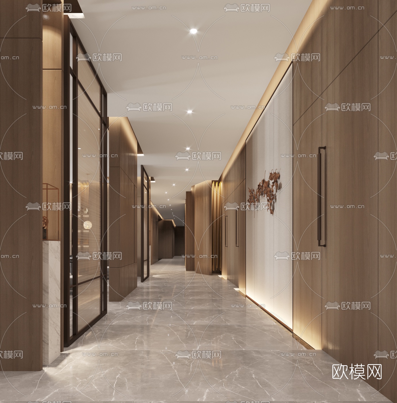 新中式售楼中心3d模型下载（渲染图4）