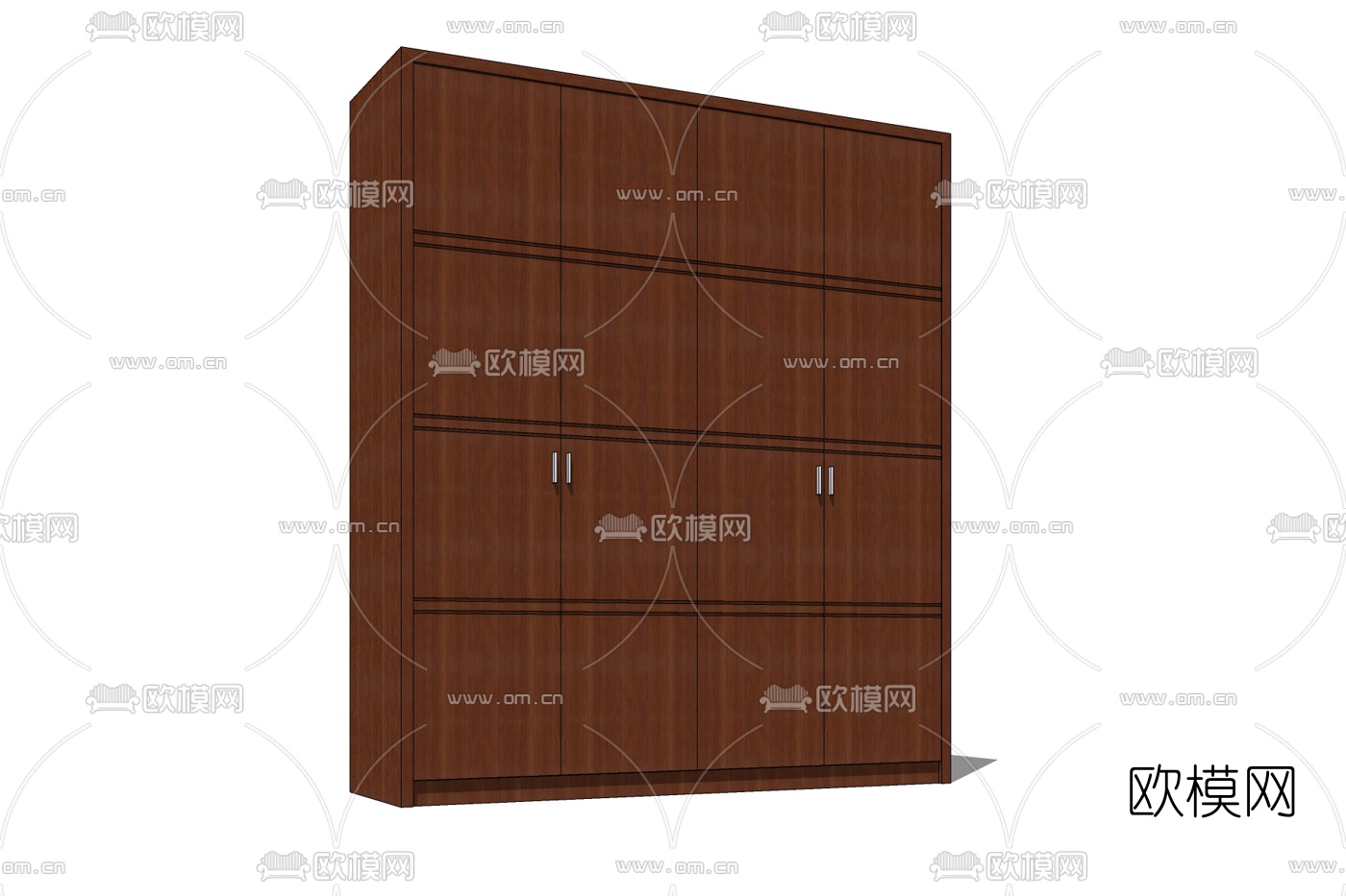 新中式衣柜免费su模型下载