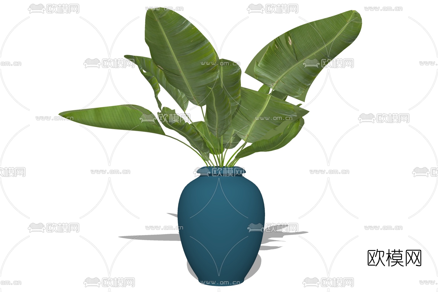 现代花瓶花卉免费su模型下载