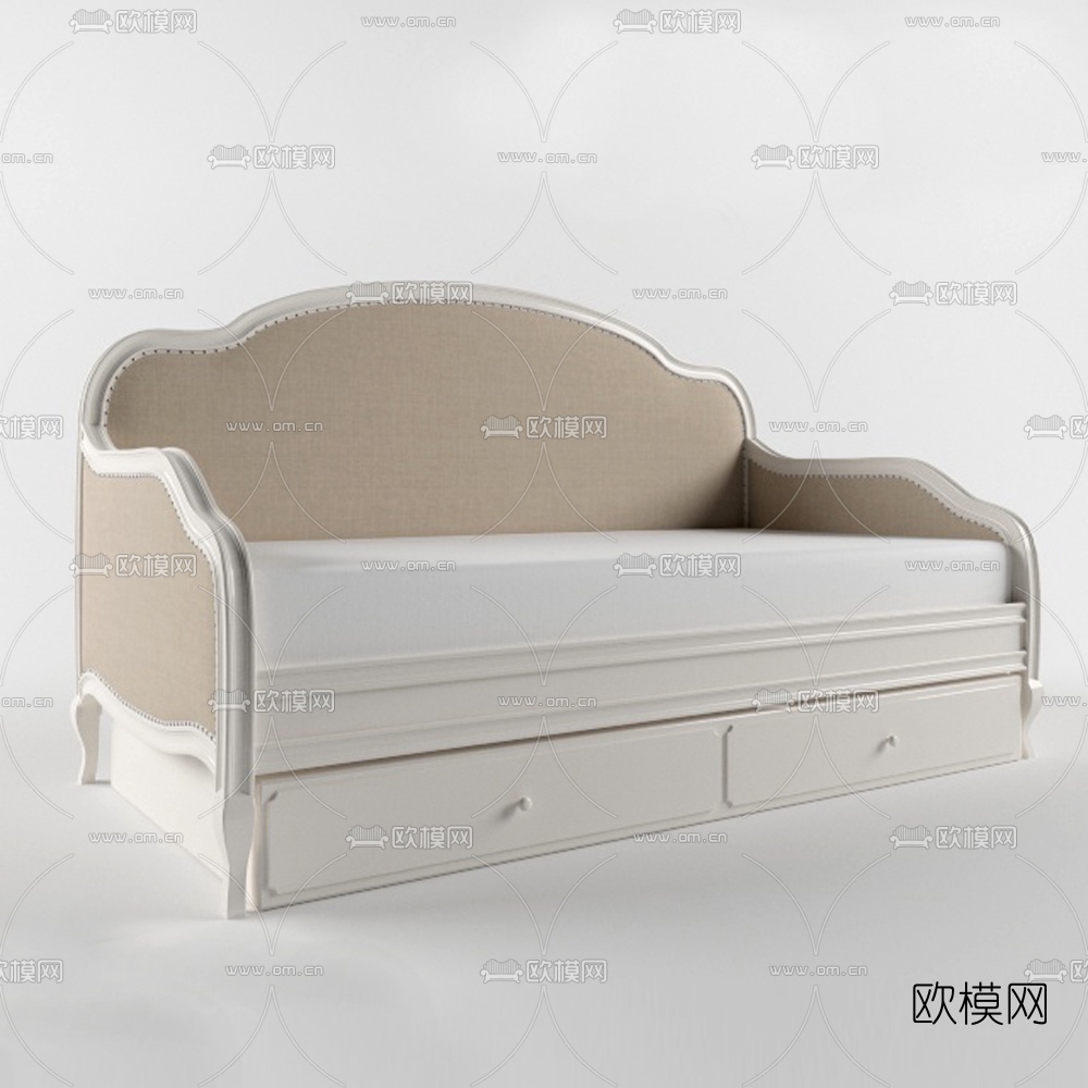 美式双人沙发免费3d模型