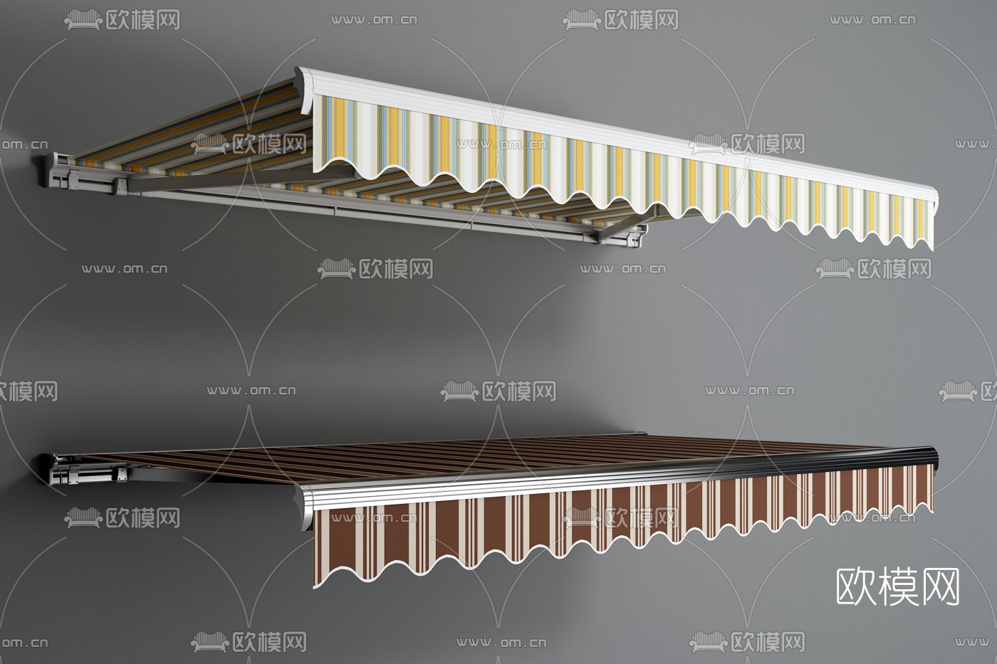 现代可伸缩遮阳棚遮雨棚3d模型