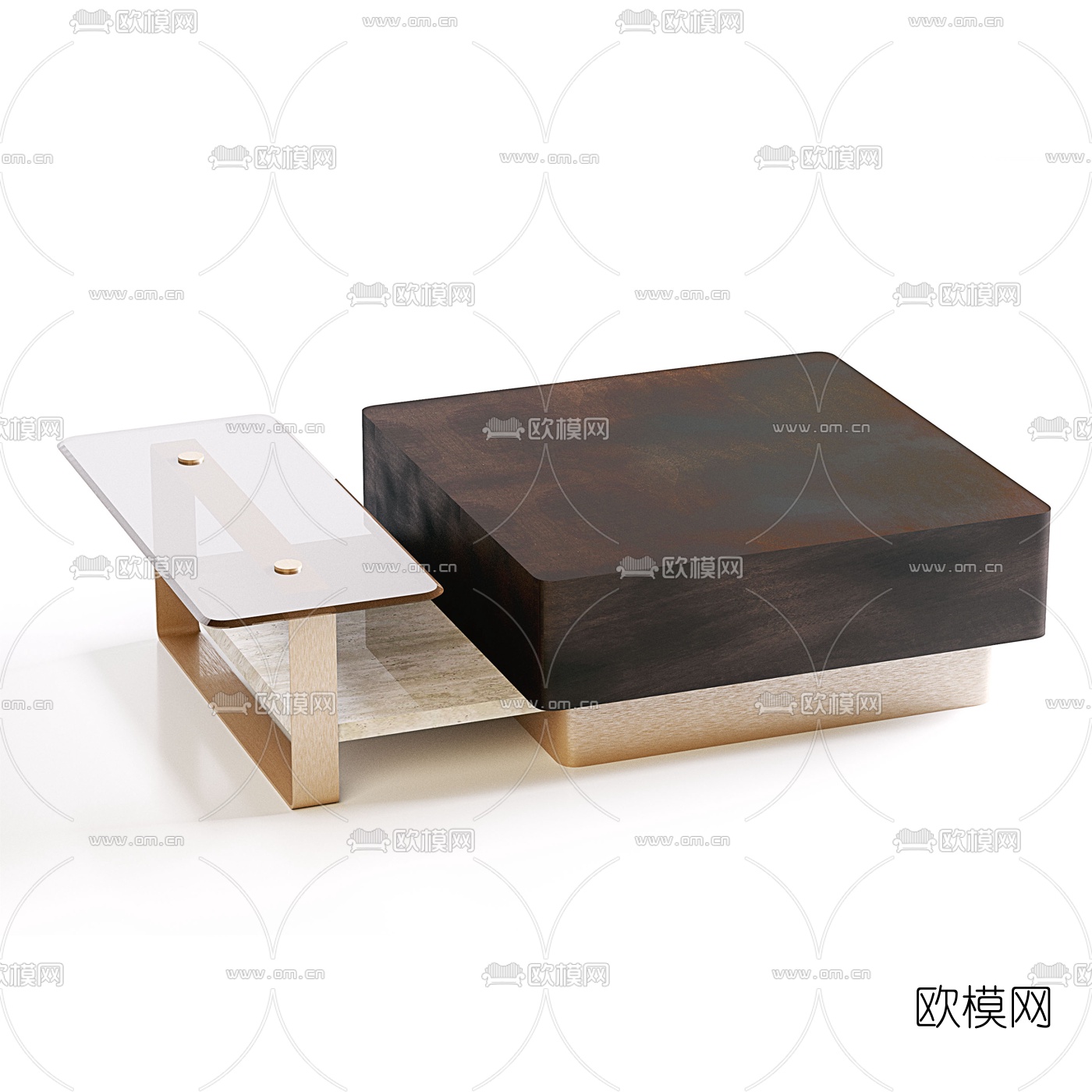 现代简约茶几3d模型