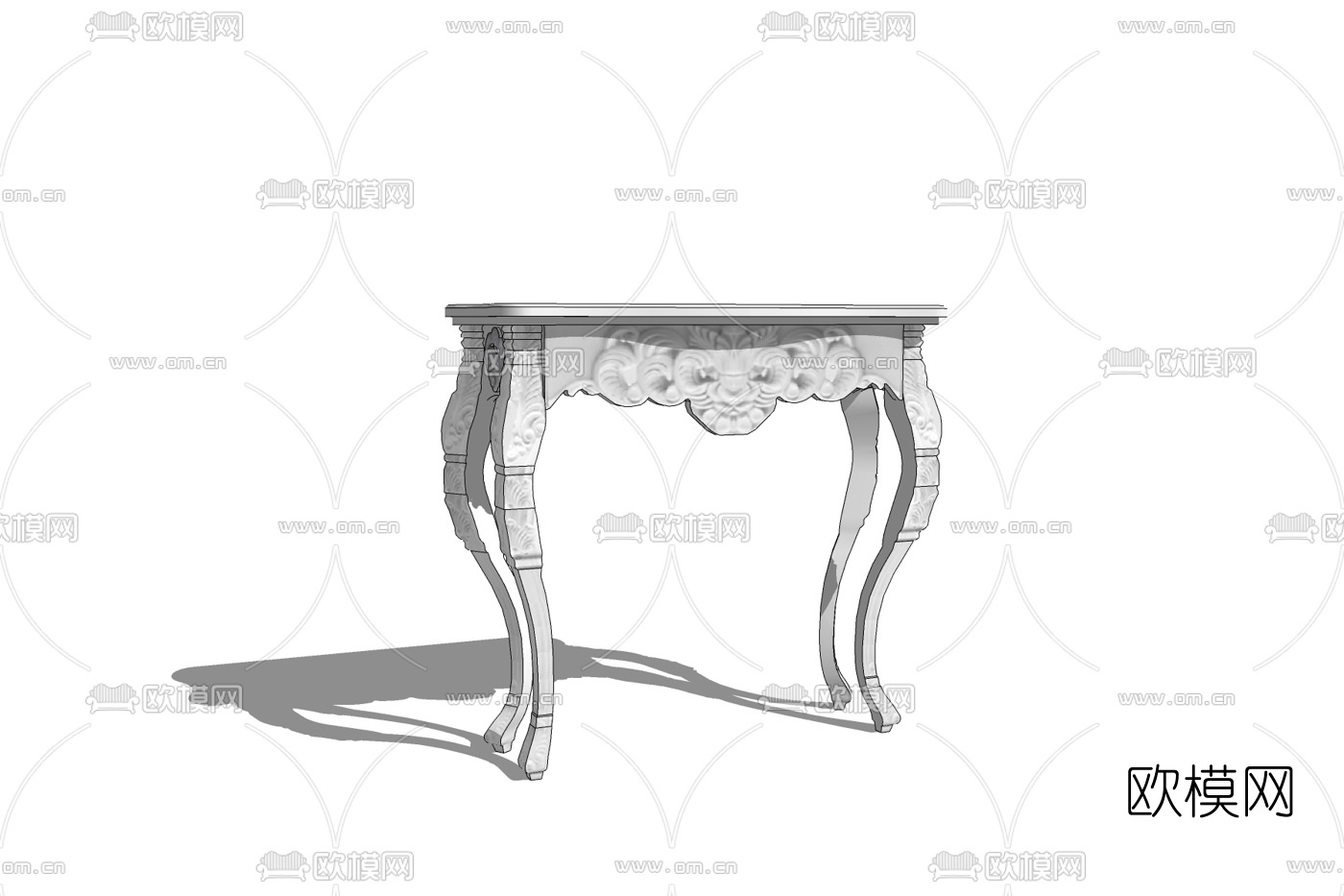 欧式端景台免费su模型下载