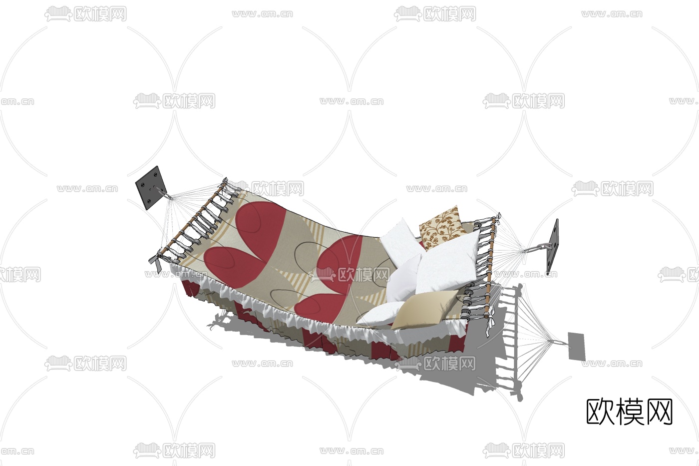 现代吊床免费su模型下载