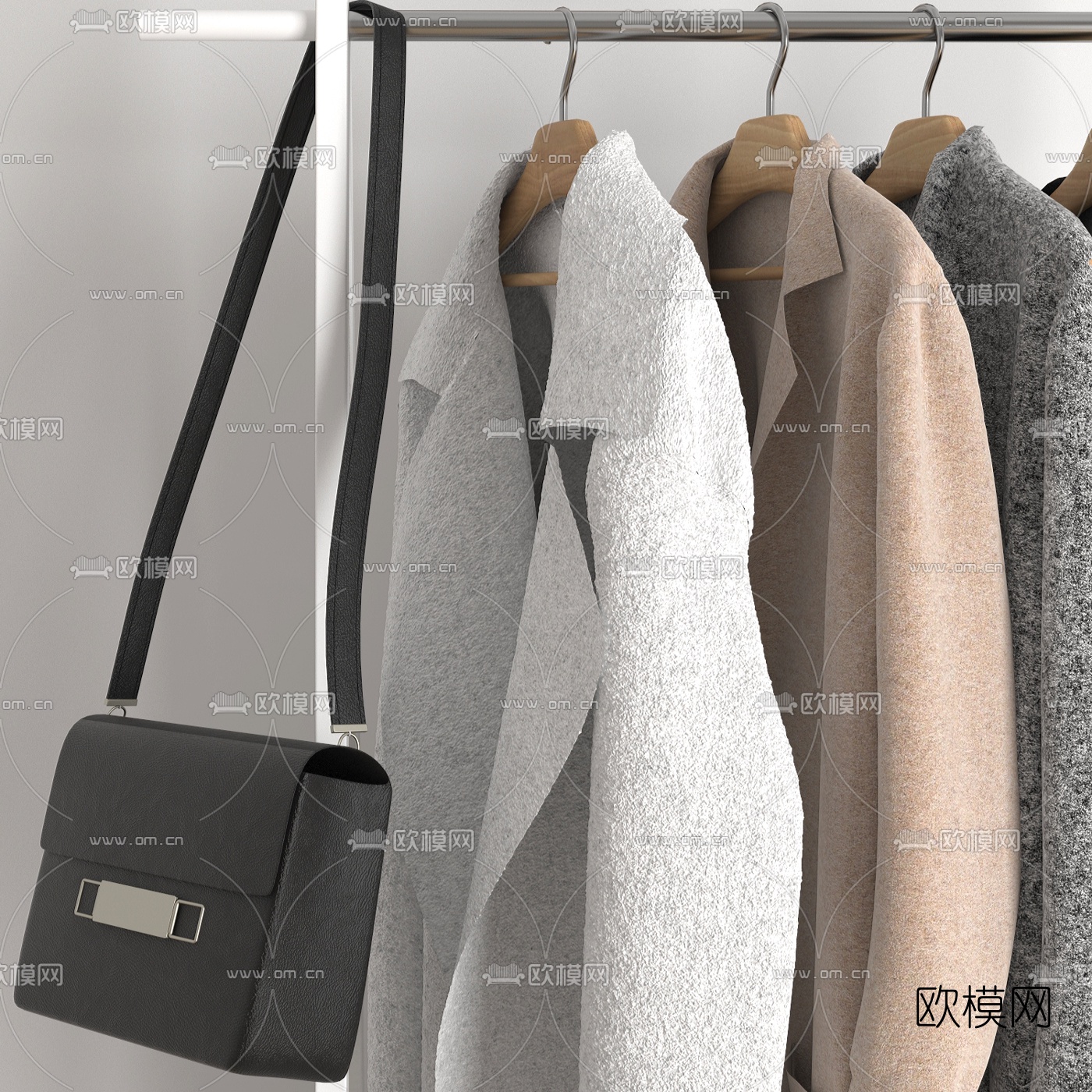 现代服饰皮鞋3d模型
