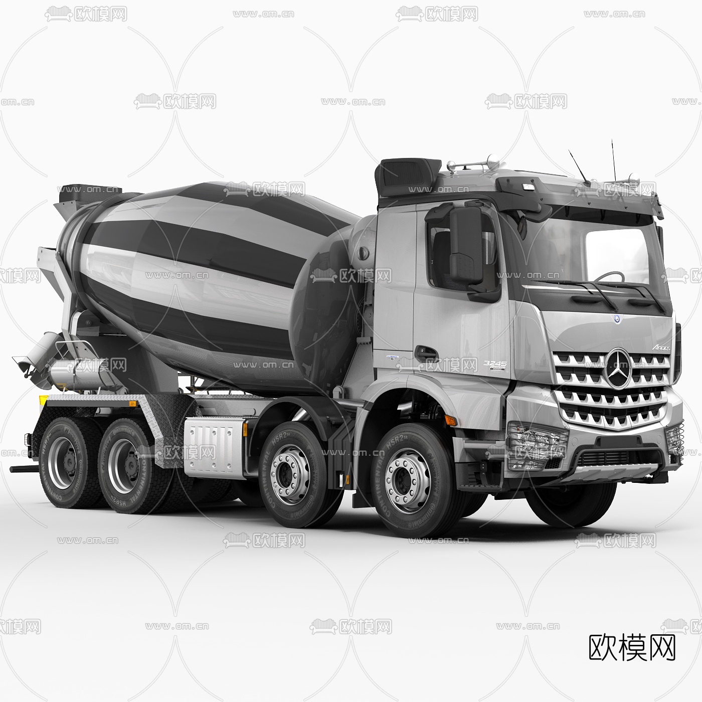 现代混凝土运输车3d模型